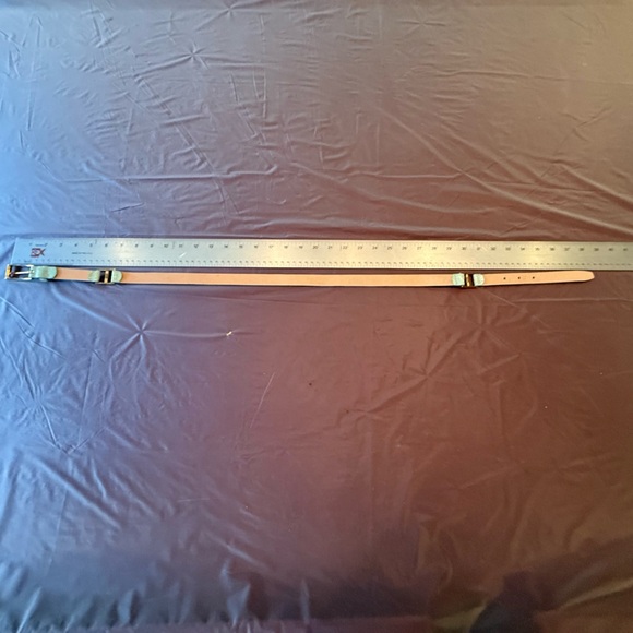 Carlisle Mint Green Genuine Snakeskin/Gold 7/8” Belt Fits 32-36” Waist MSRP $595 - Picture 5 of 8